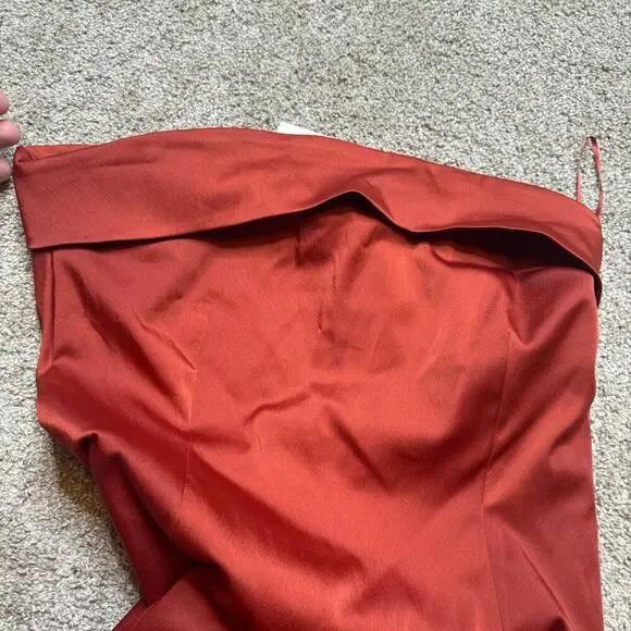 By Anthropologie Strapless Cowl-Back Midi Dress NWT - Picture 3 of 5